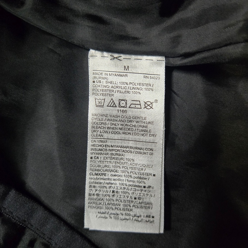 Old Navy Womens Black Quilted Puffer Vest Gold Zip Diamond Stitch Size M - Picture 7 of 9